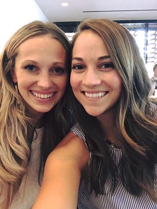 two females smiling selfie