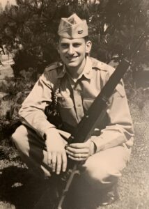 Robert Harris posing in his uniform