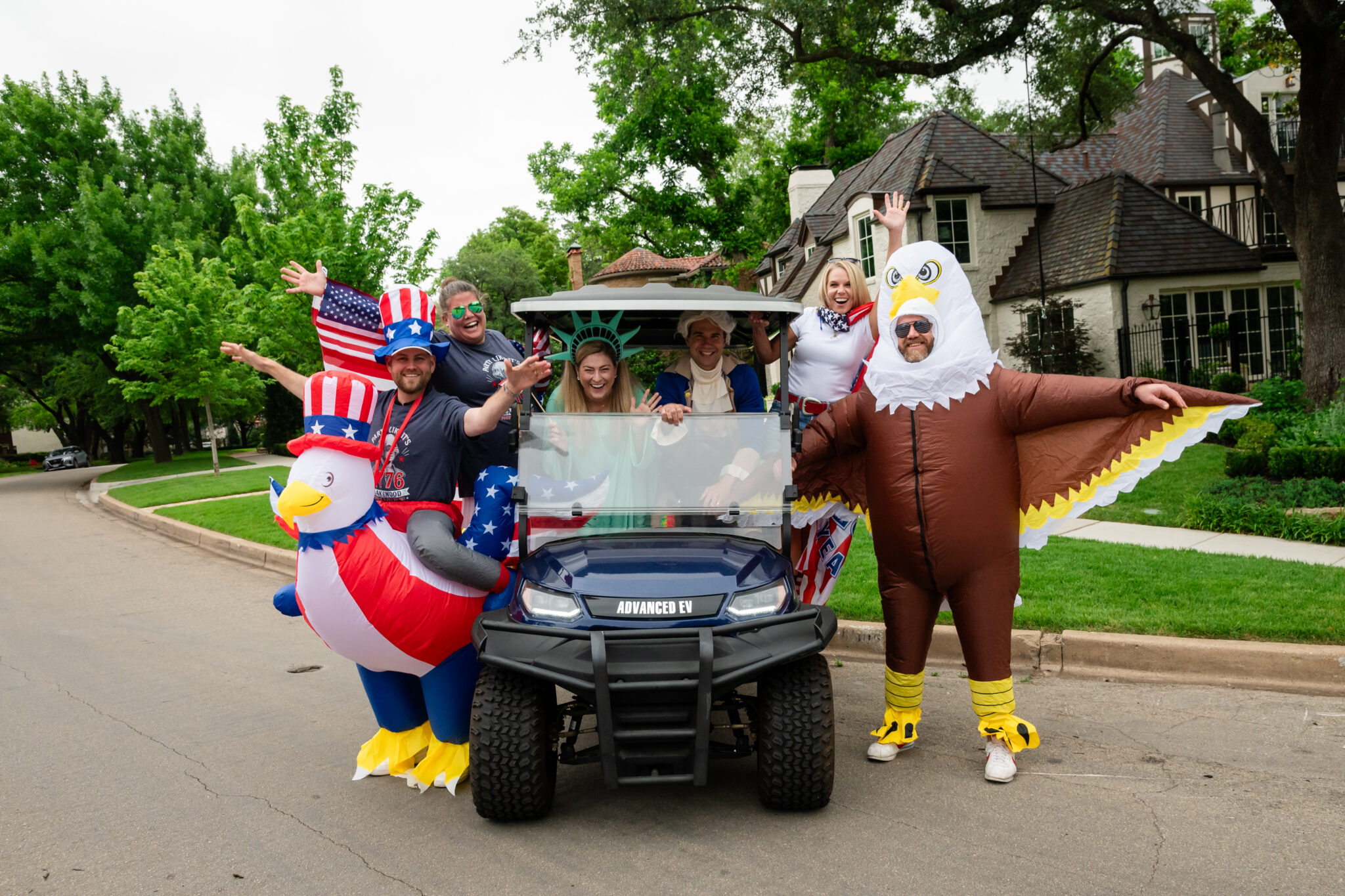 Lakewood Residents dressed up in patriotic costumes.